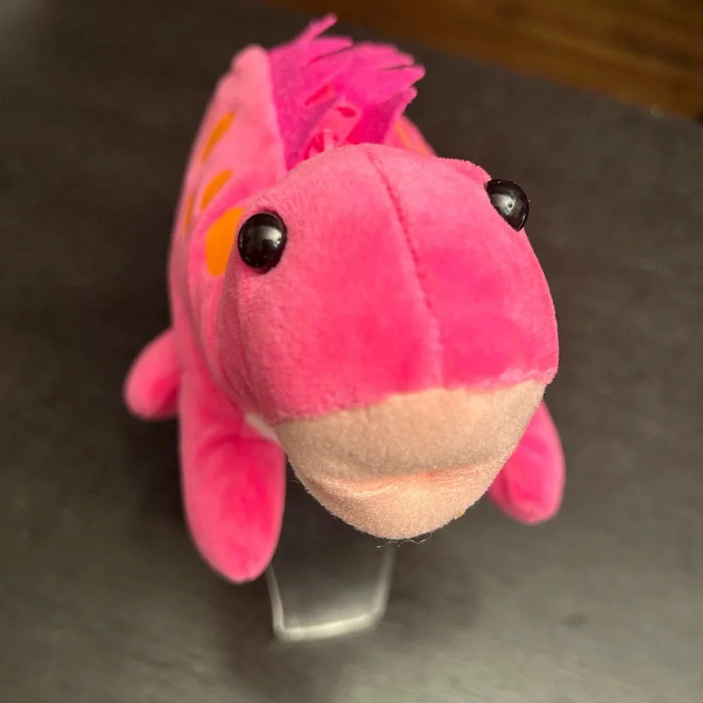 Dinosaur Hot Pink Pencil Case Plush  Large Capacity Snack Bag Travel